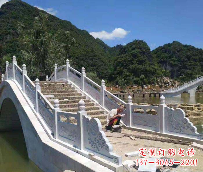 深圳园林景观大理石桥栏板石雕_1