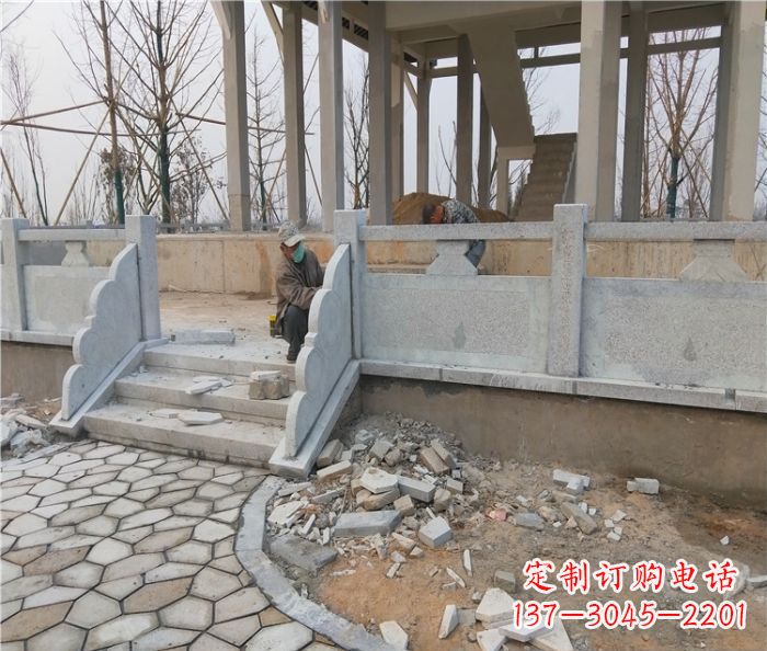 深圳园林景观大理石桥栏板石雕_2 (2)