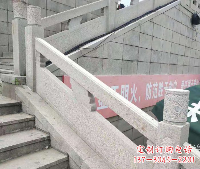 深圳园林景观大理石桥栏板石雕_1 (2)