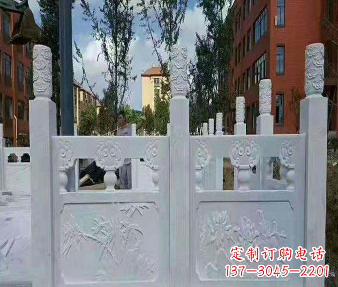 深圳园林景观大理石桥栏板石雕_2