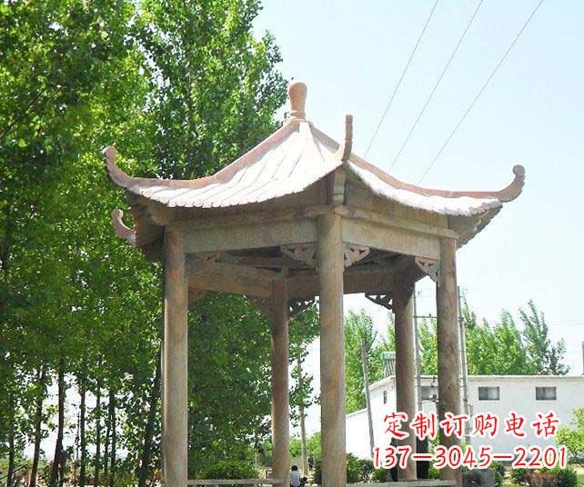 深圳园林景观单层石雕凉亭