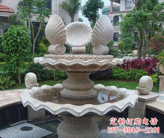深圳园林景观多层喷泉石雕