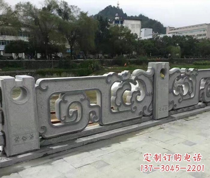 深圳园林景观仿古石雕栏板_1