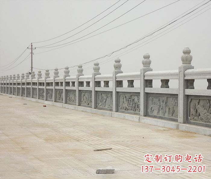 深圳园林景观仿古石雕栏板_2