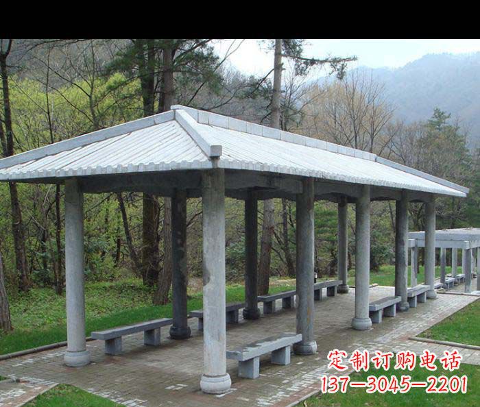 深圳园林景观仿古石雕长廊
