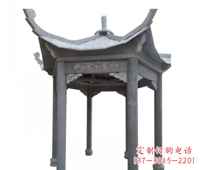 深圳园林景观仿古石雕凉亭 (3)