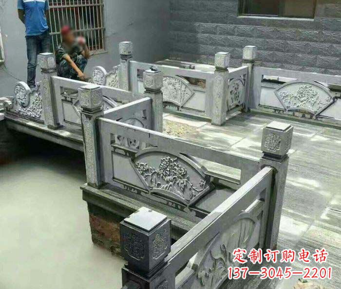 深圳园林景观仿古石浮雕栏板 (4)