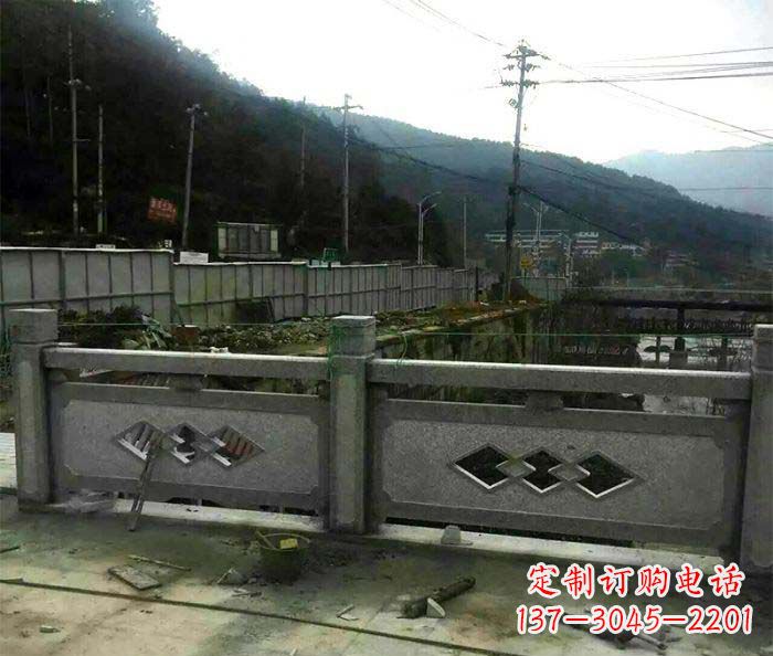 深圳园林景观仿古石浮雕栏板 (2)