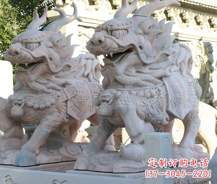 深圳招财瑞兽麒麟石雕 (2)