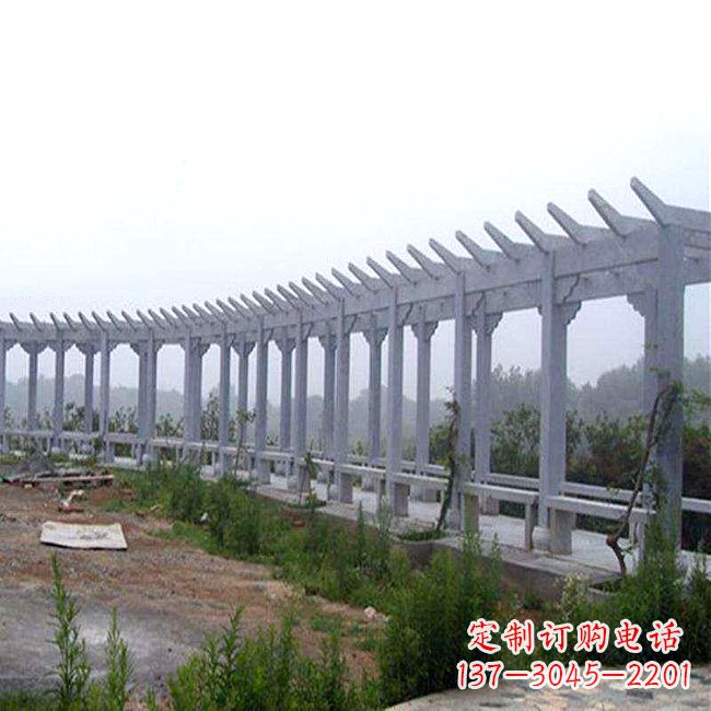 深圳中式花架石雕长廊