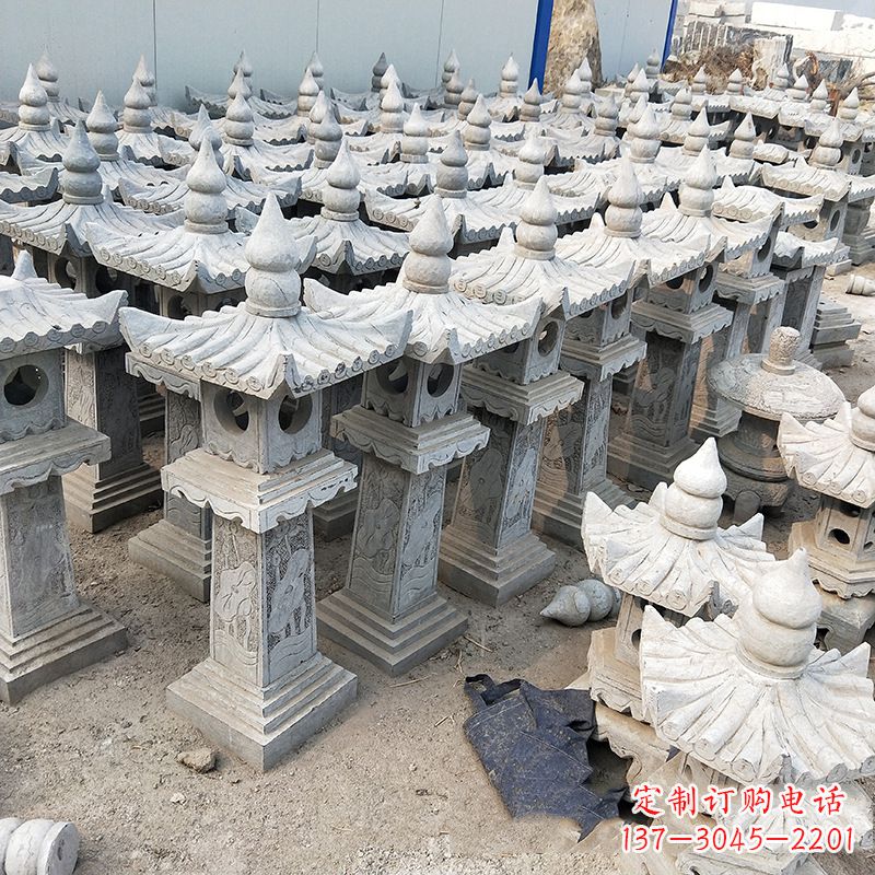 深圳中式青石灯笼雕塑