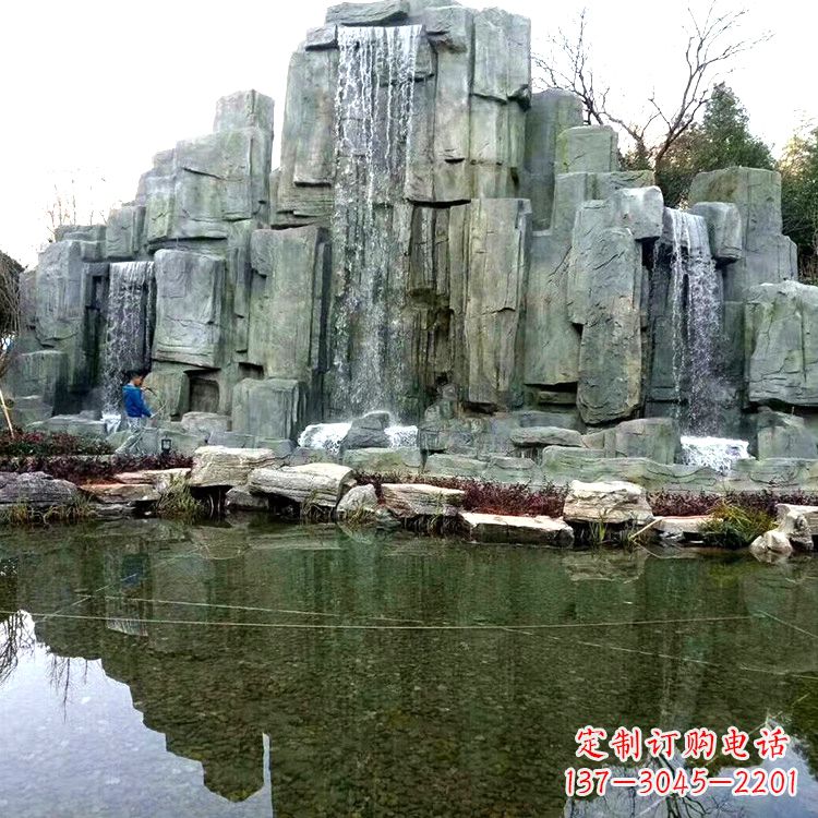 深圳中式园林流水假山雕塑