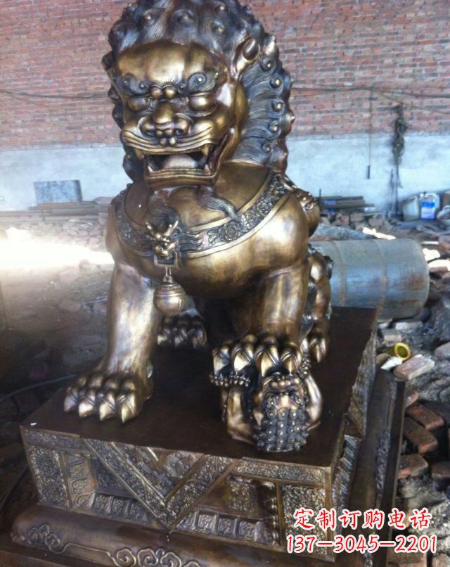 深圳铸铜母子狮子雕塑