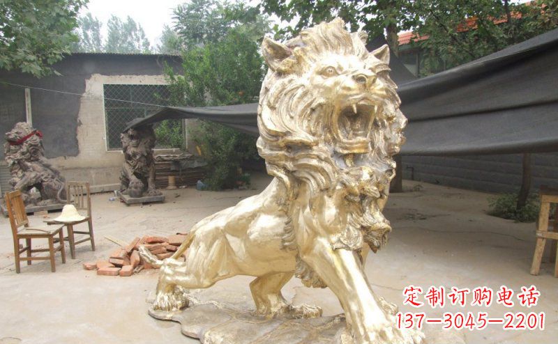 深圳铸铜狮子铜雕 (3)