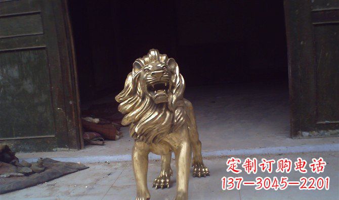 深圳铸铜狮子西洋狮子铜雕