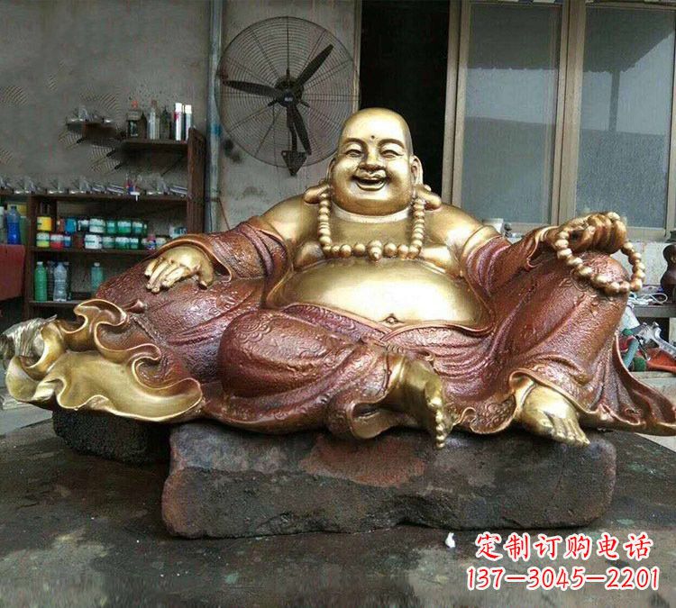 深圳宗教供奉坐式弥勒佛铜雕
