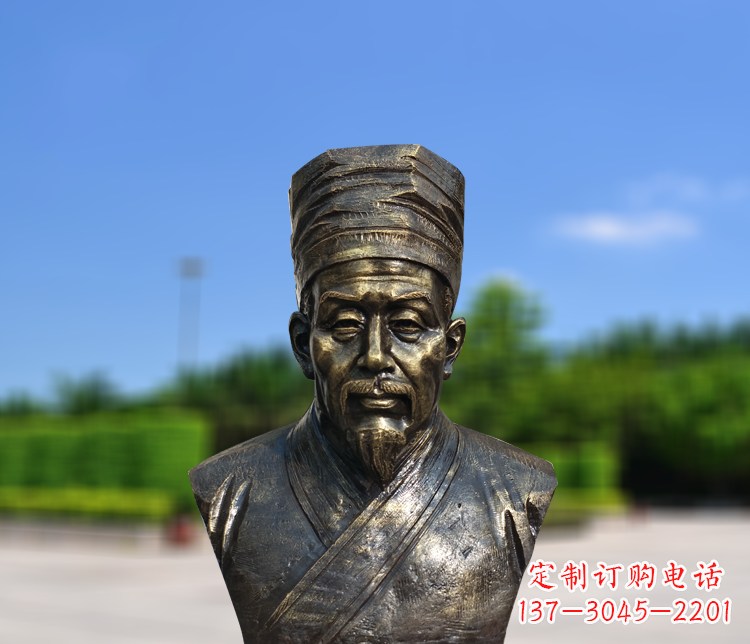 深圳名医李时珍半身像铜雕