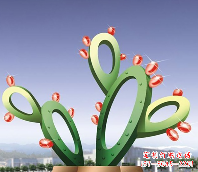深圳仙人掌不锈钢雕塑